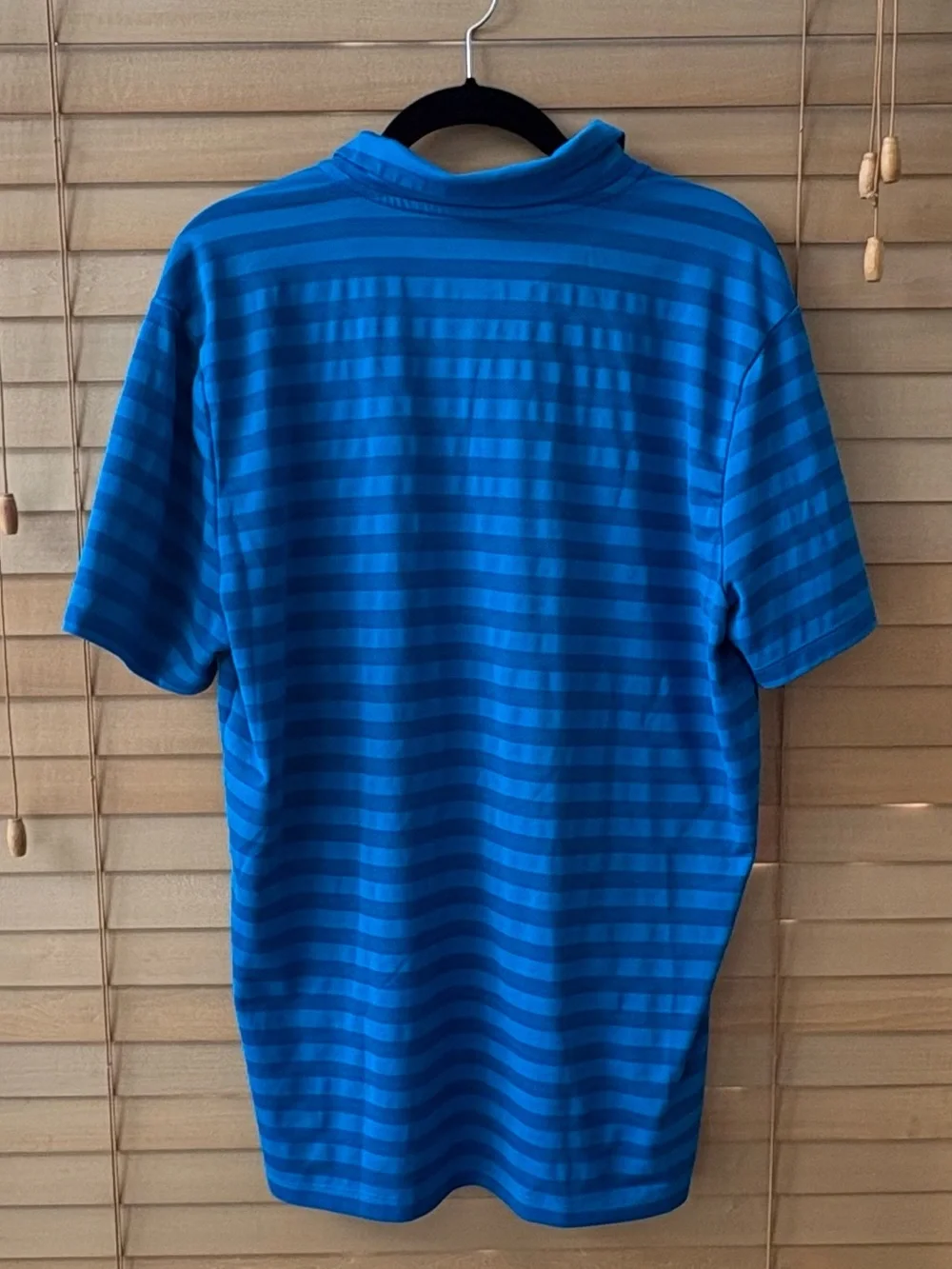 Nike Golf Dri-Fit Blue Striped Polo Shirt - Men's Large